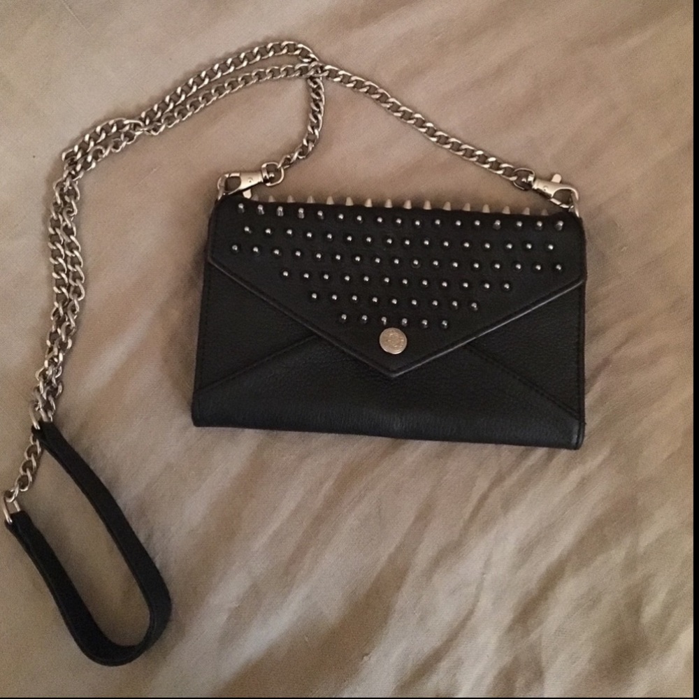 Rebecca Minkoff stud purse/wallet with detachable chain